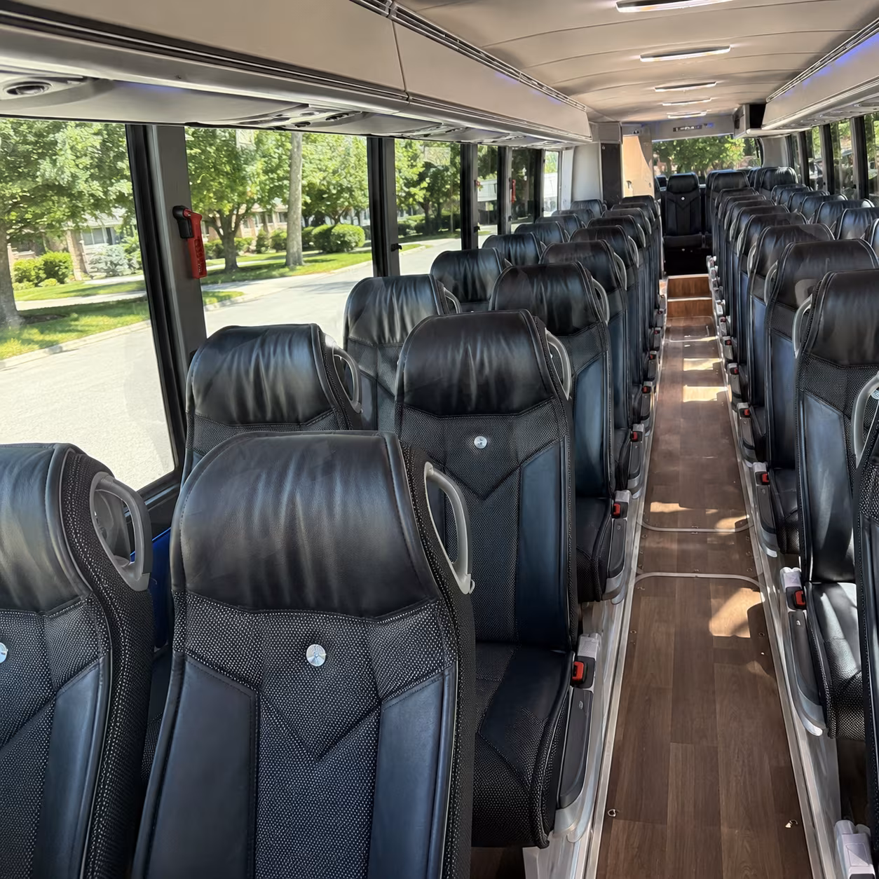 wyoming 40 passenger charter bus inside