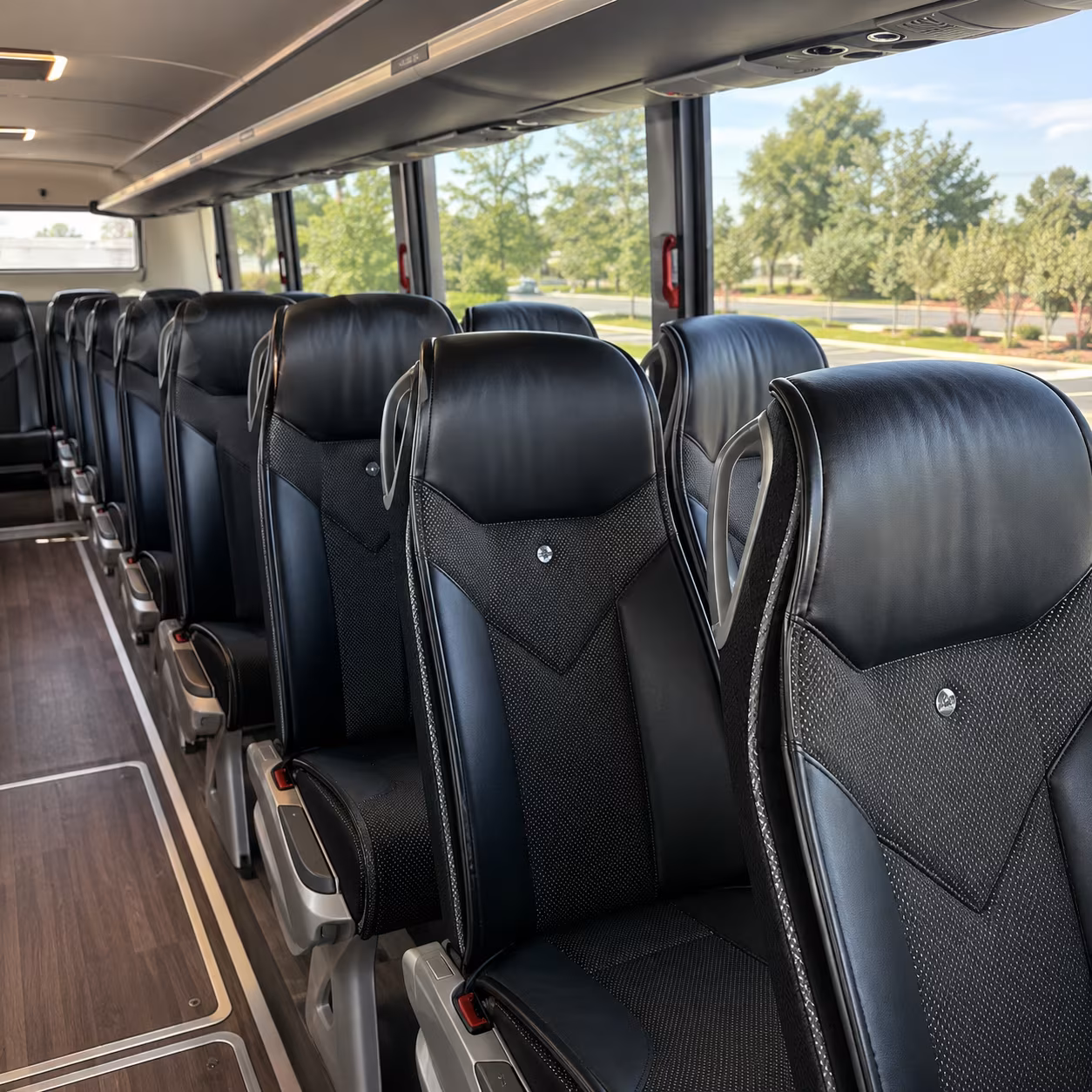 wyoming 45 passenger charter bus interior