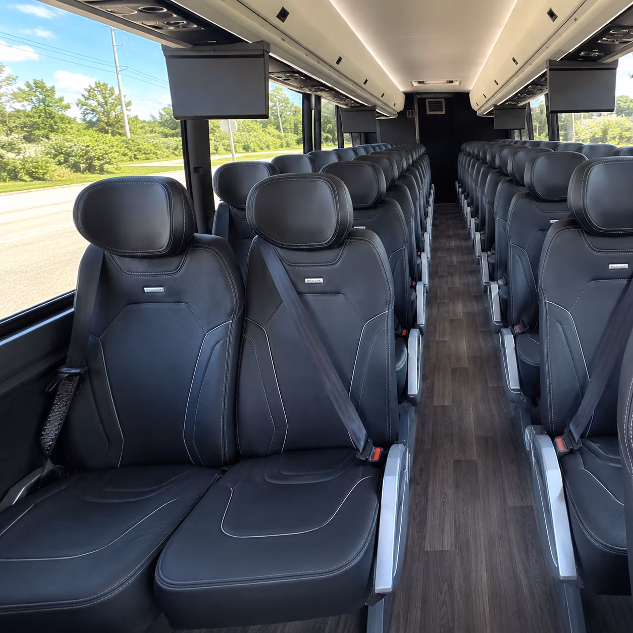 wyoming 47 passenger charter bus inside