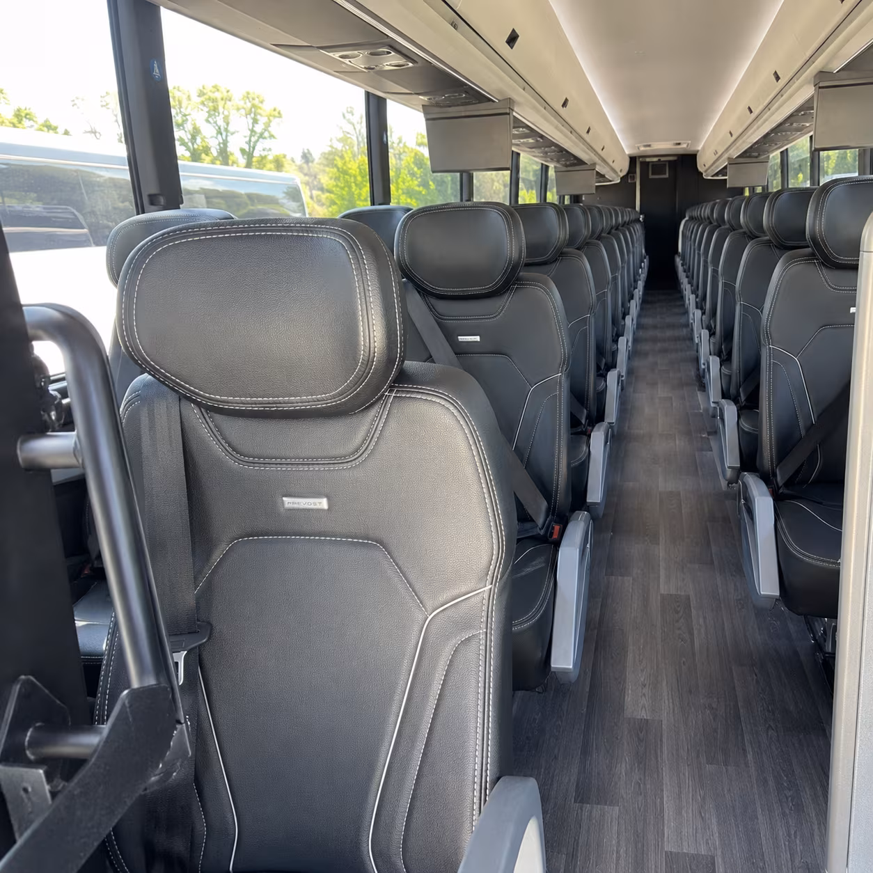 wyoming 47 passenger charter bus interior