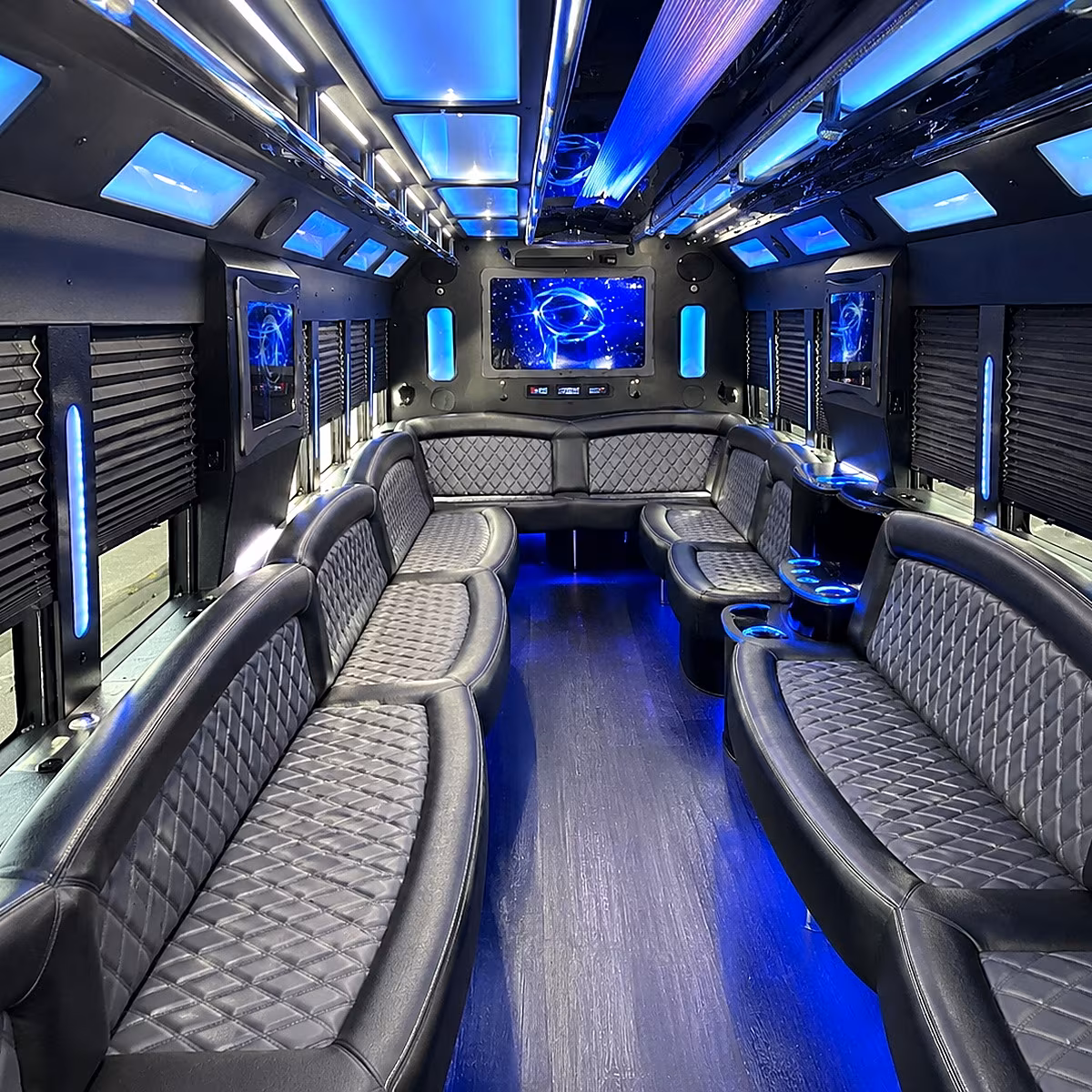 wyoming 50 passenger party bus interior