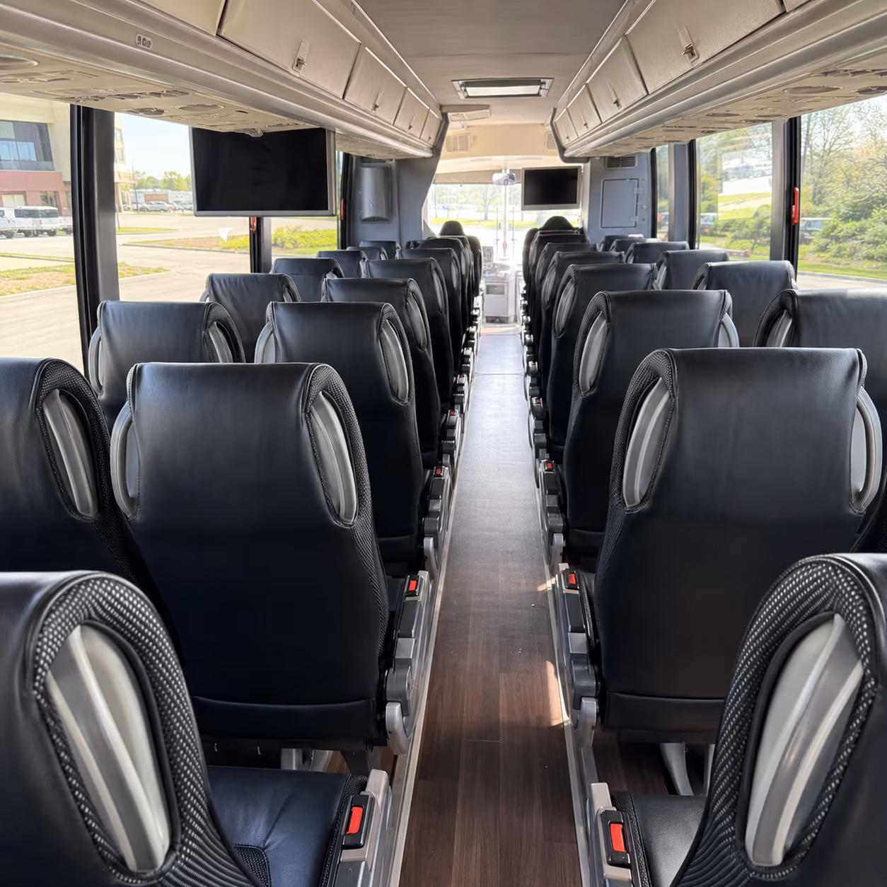 wyoming 56 passenger charter bus inside